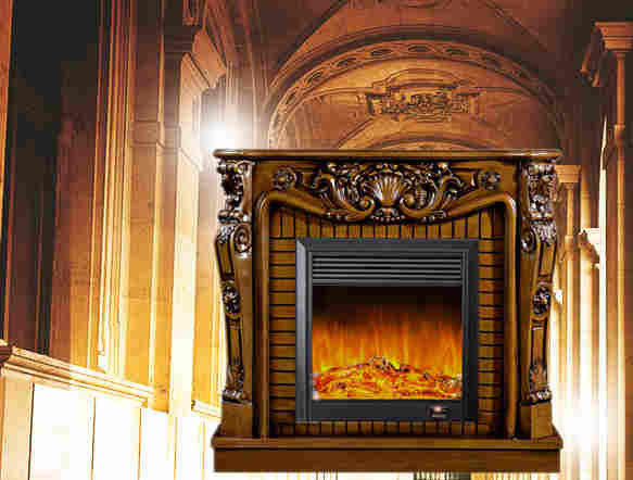 Avrupa Stil Antik Uzaktan Kumandalı Led Şömine Villa Dekorasyon için
